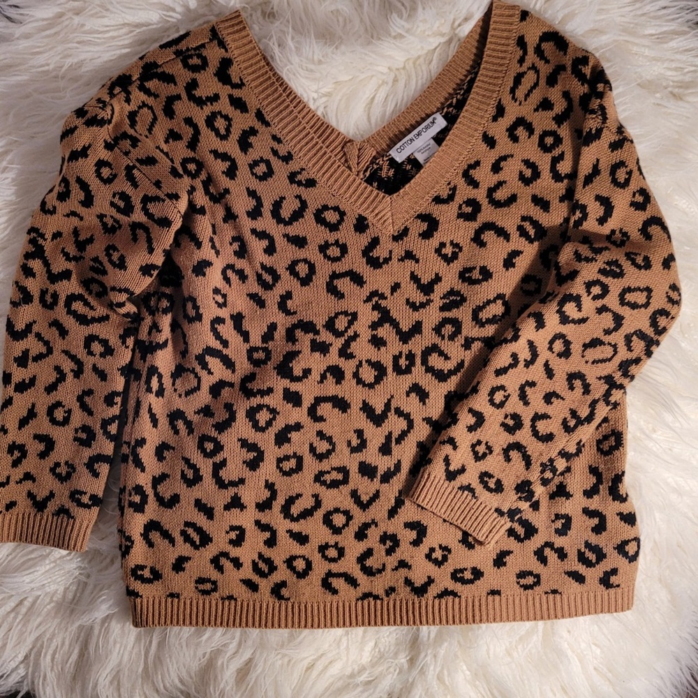 cheetah print sweater